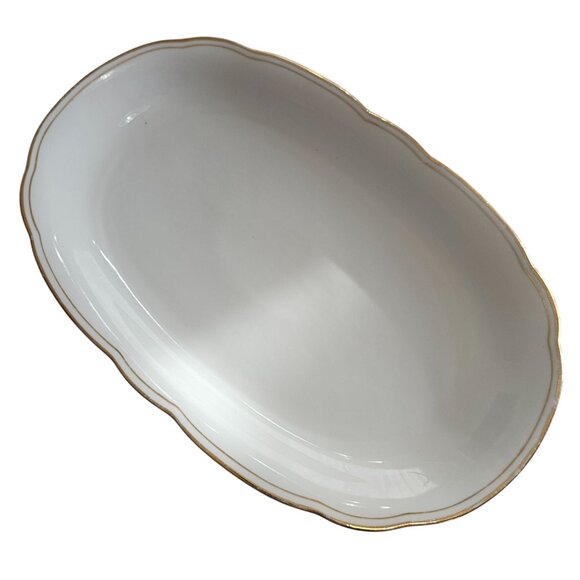 Winterling Other - Bavaria Regency Oval Platter 14" scallop edge gold trim Germany vtg Winterling S